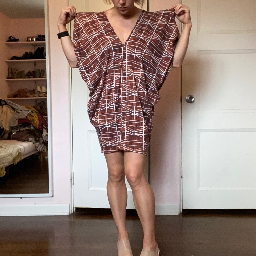 Mara Hoffman tribal print beach coverup dress mini
